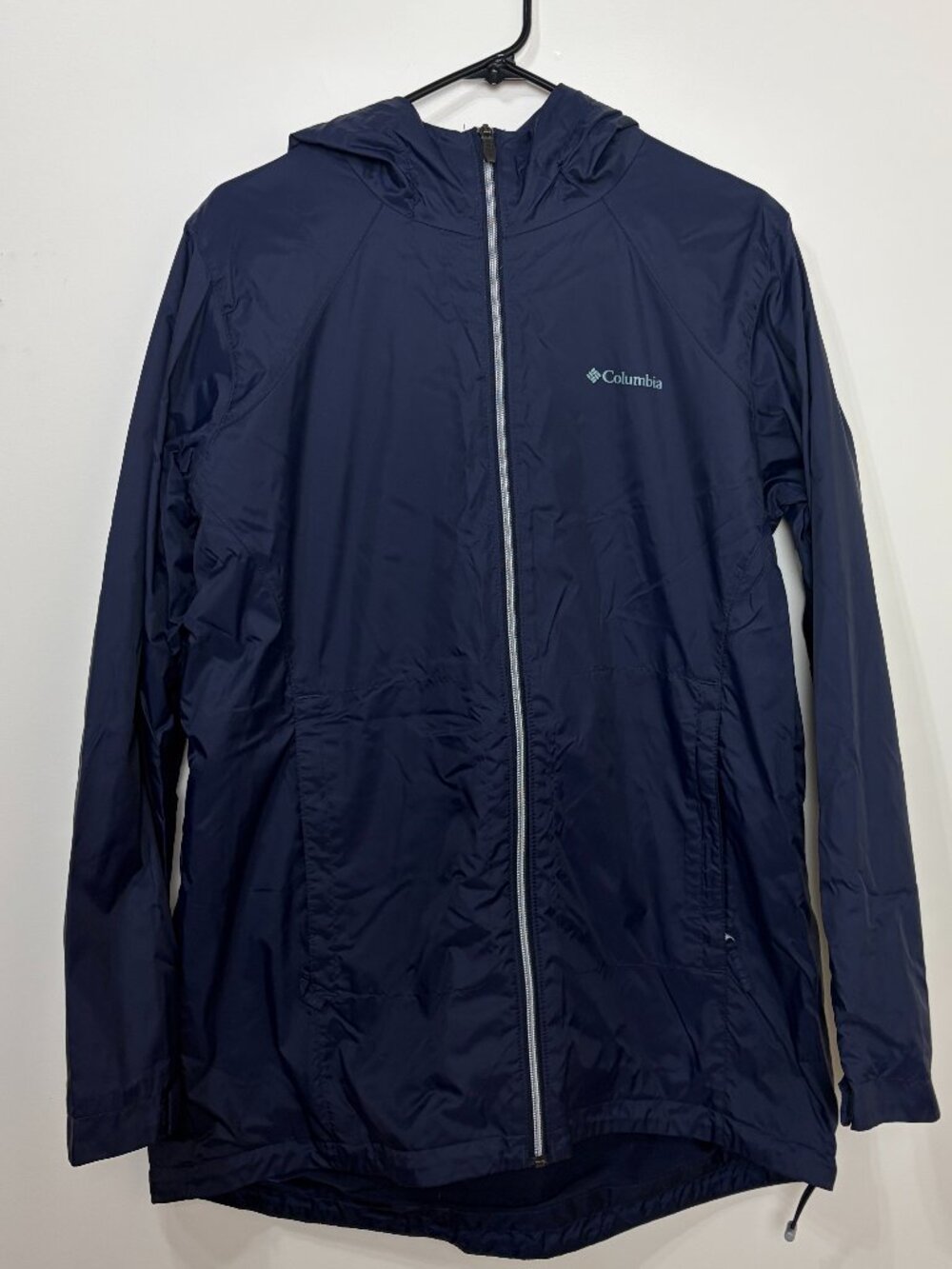 Columbia Women's Lined Rain Jacket Size XL Navy